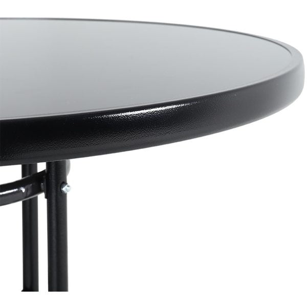 Кръгла градинска маса Capri Ø80 см с тъмно темперирано стъкло