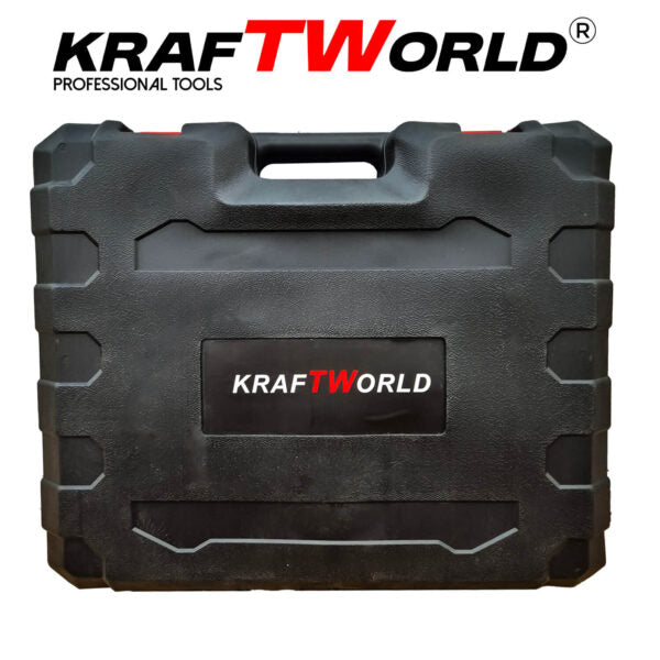 Комплект 4в1 KraftWorld Безчеткови Машини Гайковерт-винтоверт, Ъглошлайф и Перфоратор