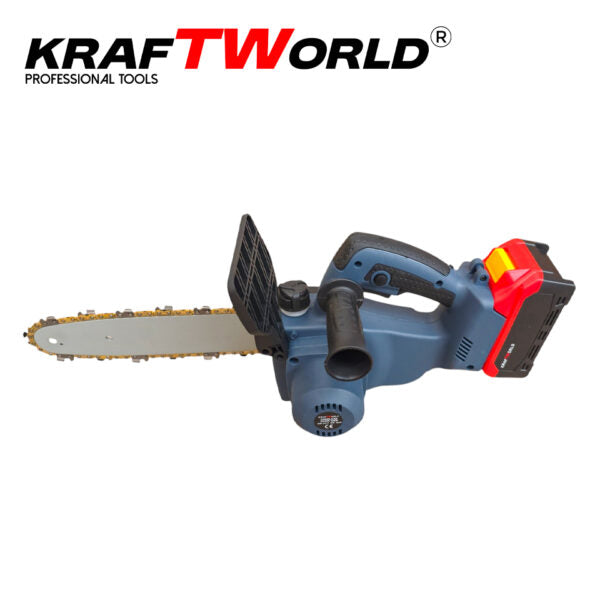 Акумулаторен Трион Резачка за Клони KraftWorld с 2 Батерии и 2 Вериги