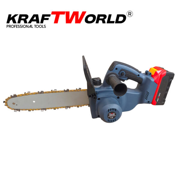 Акумулаторен Трион Резачка за Клони KraftWorld с 2 Батерии и 2 Вериги