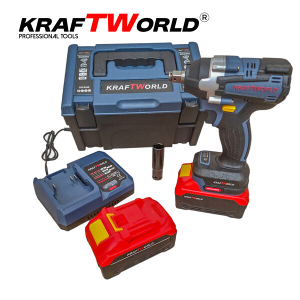 Акумулаторен Ударен Комбиниран Гайковерт-Винтоверт Kraftworld с 2 Батерии