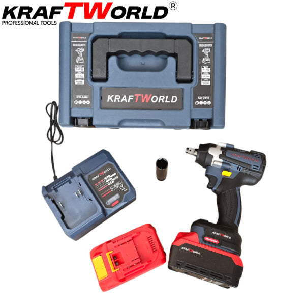 Акумулаторен Ударен Комбиниран Гайковерт-Винтоверт Kraftworld с 2 Батерии