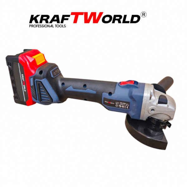 Акумулаторен Ъглошлайф 125мм Kraftworld с 2 Батерии в Куфар