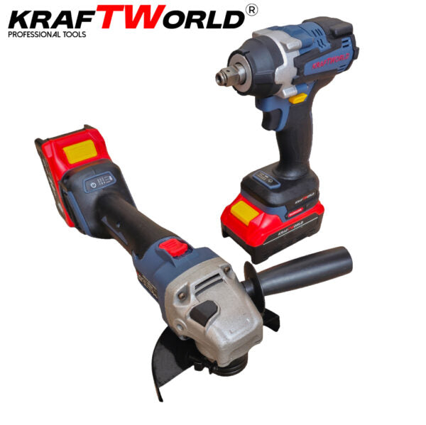 Акумулаторен Комплект Kraftworld Гайковерт и Ъглошлайф 125мм