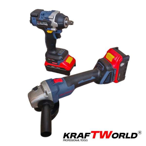 Акумулаторен Комплект Kraftworld Гайковерт и Ъглошлайф 125мм
