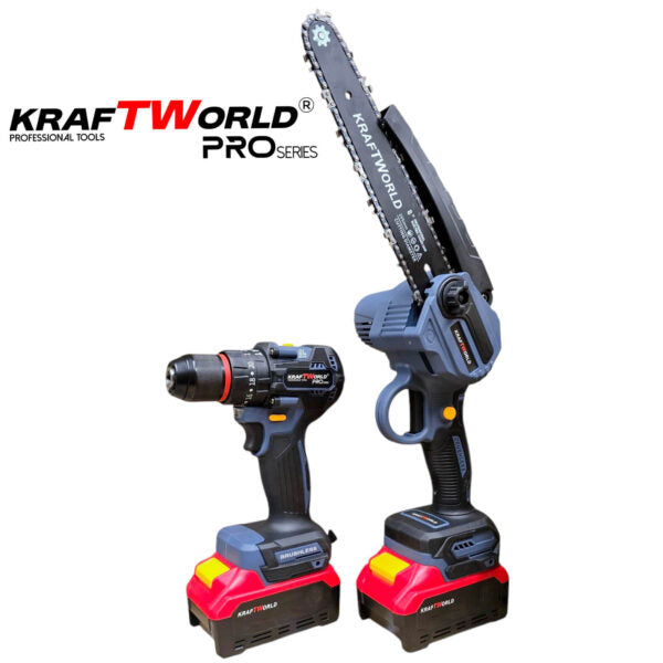 KraftWorld 2в1 Акумулаторен Комплект – Ударен Винтоверт и Мини Резачка с 2 Батерии