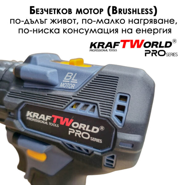KraftWorld 2в1 Акумулаторен Комплект – Ударен Винтоверт и Мини Резачка с 2 Батерии