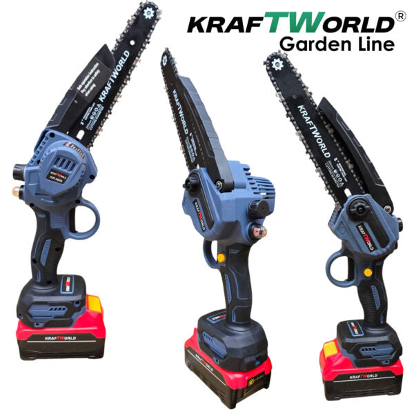 Професионален комплект KraftWorld – Лозарска ножица с 4 степени + Мини Резачка с Авто смазване