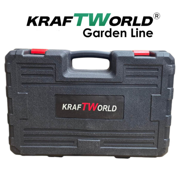 Професионален комплект KraftWorld – Лозарска ножица с 4 степени + Мини Резачка с Авто смазване