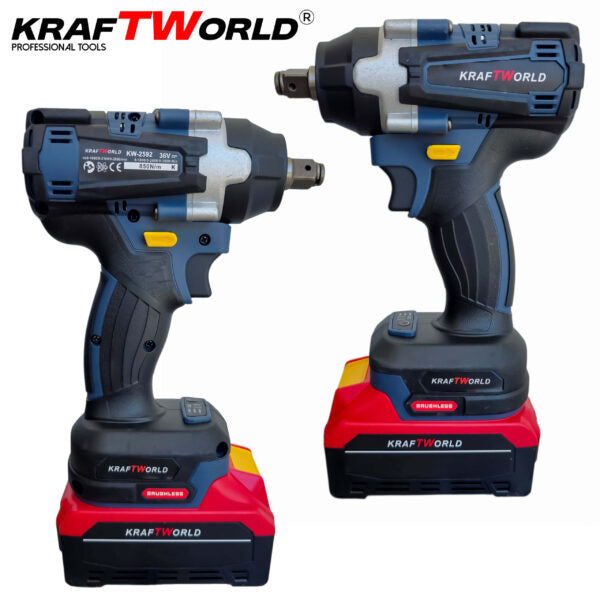 Акумулаторен комплект KraftWorld 5в1 – Лазерен Нивелир, Гайковерт – Винтоверт, Перфоратор, Ъглошлайф