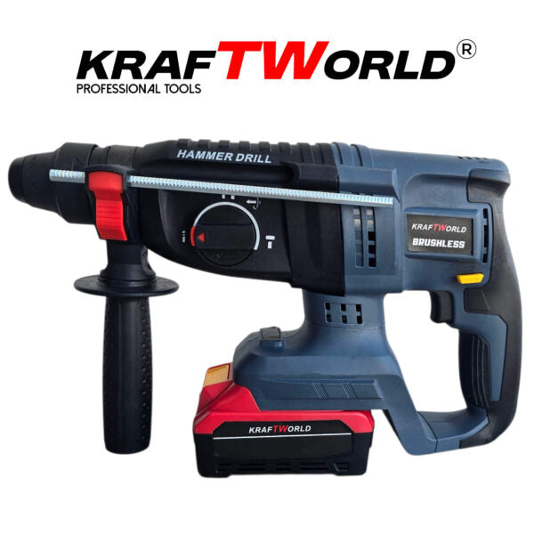 Акумулаторен комплект KraftWorld 5в1 – Лазерен Нивелир, Гайковерт – Винтоверт, Перфоратор, Ъглошлайф