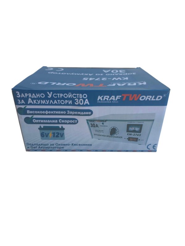 Зарядно устройство KraftWorld KW-2745 – 30A, за 6V и 12V акумулатори