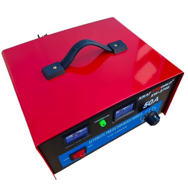 Зарядно за акумулатори KraftWorld KW-2746 – 50A, 12V/24V, Бързо и Ефективно