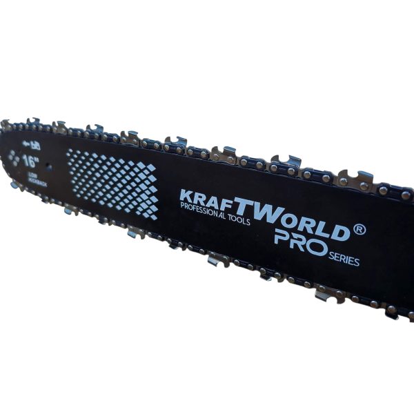Акумулаторна Верижна Резачка с двойна батерия KraftWorld PRO – 42V (2×21V), 16″, 2 Вериги