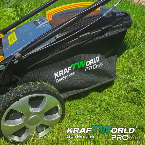 Самоходна бензинова косачка KraftWorld 5в1 с мулчиране и кош 65L