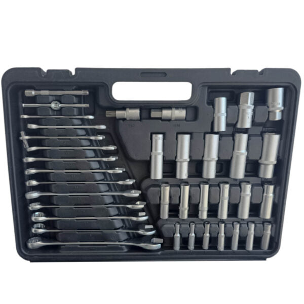 Гедоре KraftWorld 216 части 1/4″ 3/8″ 1/2″ CR-V – пълен комплект за професионалисти