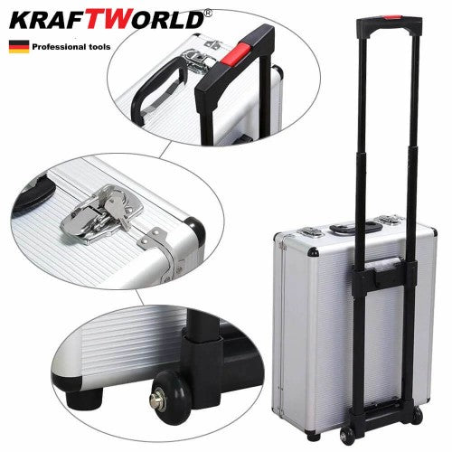 Куфар с инструменти 499 части KraftWorld – тресчотка, ключове, отвертки, клещи