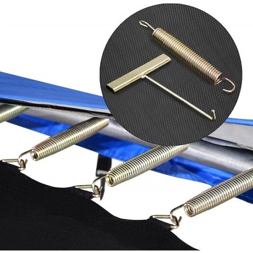 Детски батут с мрежа 244см с ПОДАРЪΚ LED Лампички – Подсилена конструкция и UV защита