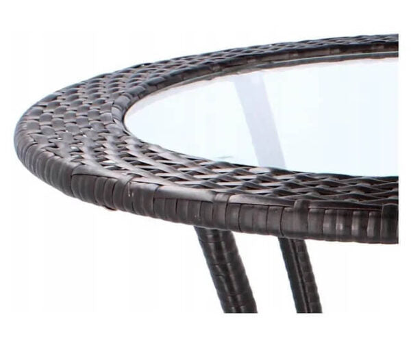 Ратанов Комплект с Маса и Два Стола в Черно – Стил и Комфорт за Вашата Градина!