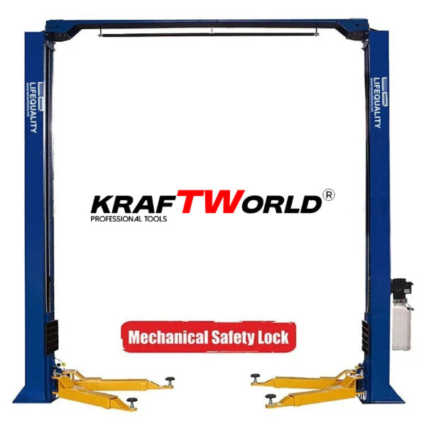 Мощен двуколонен подемник за 5 тона – идеален за автомобили и лекотоварни камиони