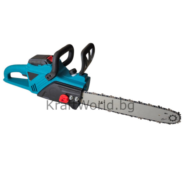 Акумулаторна Резачка за Дърва 40 см с Двойна Батерия, 2 Шини и 2 Вериги