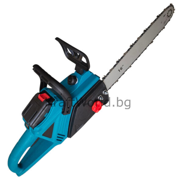 Акумулаторна Резачка за Дърва 40 см с Двойна Батерия, 2 Шини и 2 Вериги