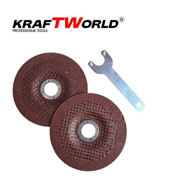 Акумулаторен Ъглошлайф 125мм Kraftworld с 2 Батерии в Куфар