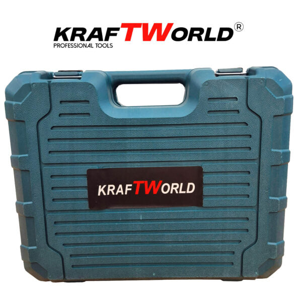 Акумулаторен Ударен Винтоверт KraftWorld с 2 Батерии + 111 Части Инструменти в Куфар