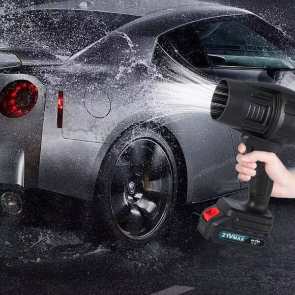 Мощна акумулаторна духалка 1500W – Турбо пистолет за листа, прах, сняг и подсушаване