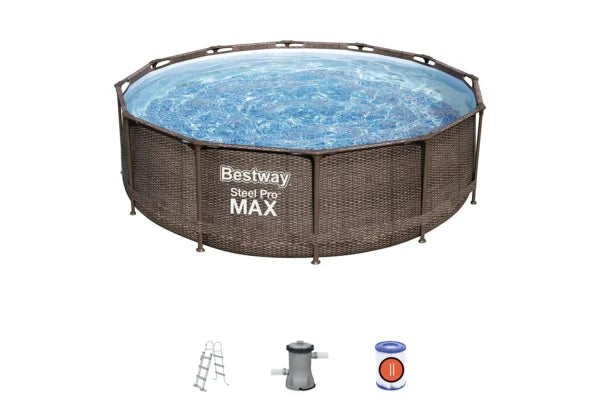 БАСЕЙН СГЛОБЯЕМ BESTWAY Steel ProMax 56709 С ПОМПА 366×100см