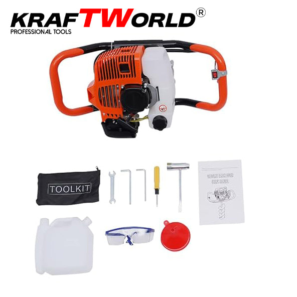 Бензинов Свредел KraftWorld – Градински Свредел с Двутактов Мотор