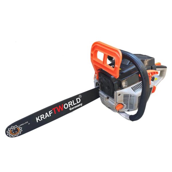 Резачка за Дърва KraftWorld Бензинов Трион с EasyOn Система и Спирачка за Безопасност