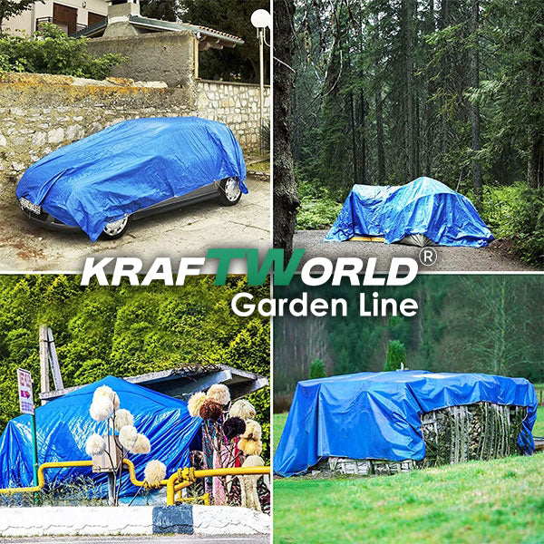 Устойчив Брезент Kraftworld Garden Line – 70 g/m², с гумирани ъгли, различни размери
