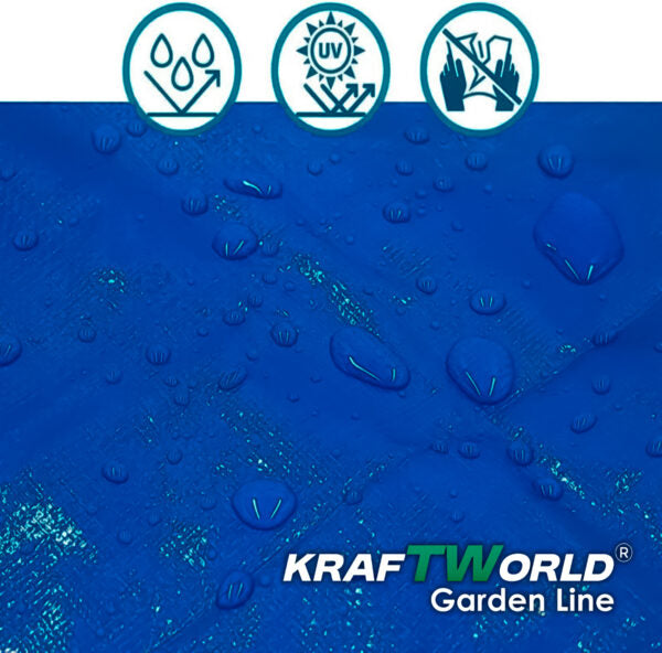 Устойчив Брезент Kraftworld Garden Line – 70 g/m², с гумирани ъгли, различни размери