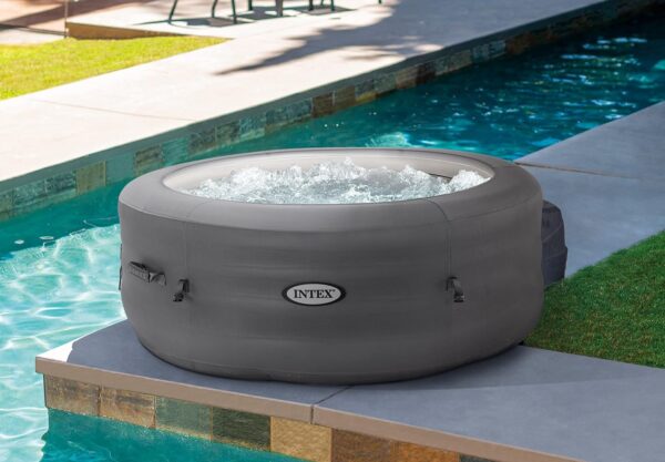Intex SimpleSpa – Надуваемо Джакузи Ø196 см за 4 души с масажна система и отопление