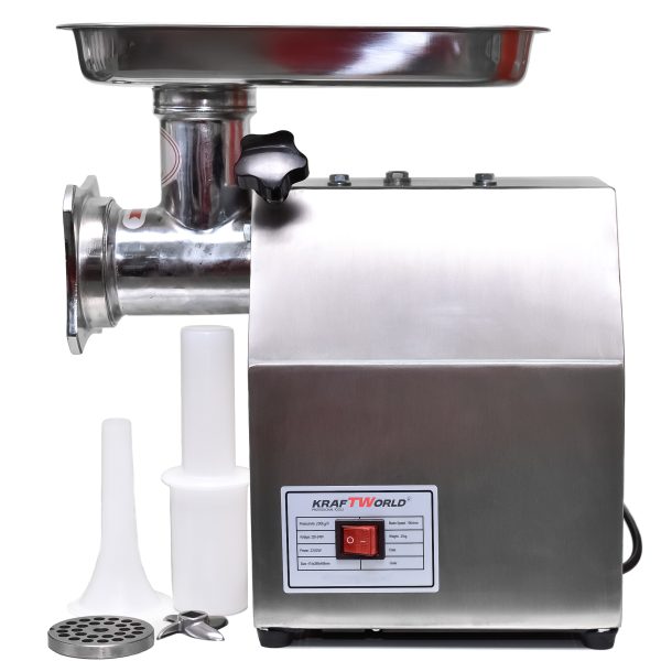 Електрическа Месомелачка KraftWorld МК-22 | 2200W, 200 кг/ч, Неръждаема Стомана