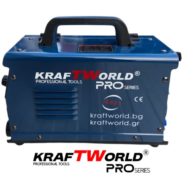 KraftWorld Инверторен Телоподаващ Електрожен 3в1 MIG/MAG/TIG 250A с газ и без газ