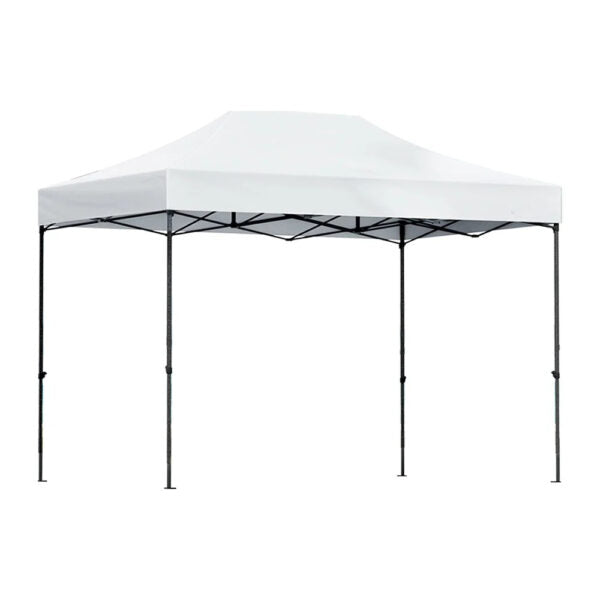 Бяла Сгъваема градинска шатра 3×4.5м – здрава, водоустойчива и лесна за разпъване