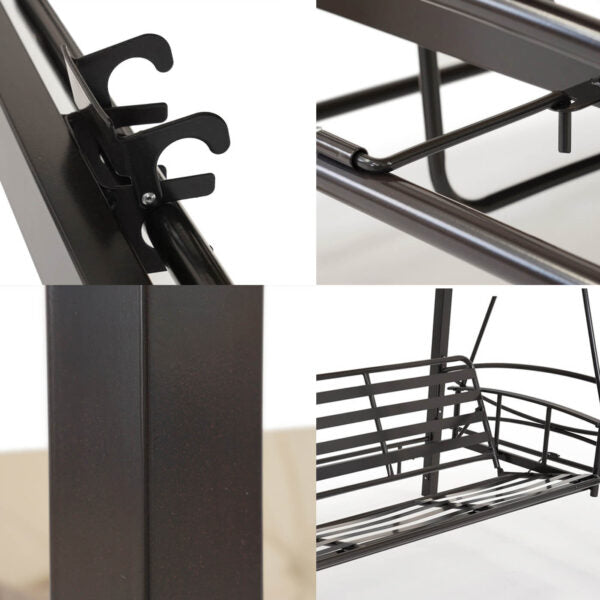 Луксозна градинска люлка Marbella с шатра и мрежа – трансформираща се в легло