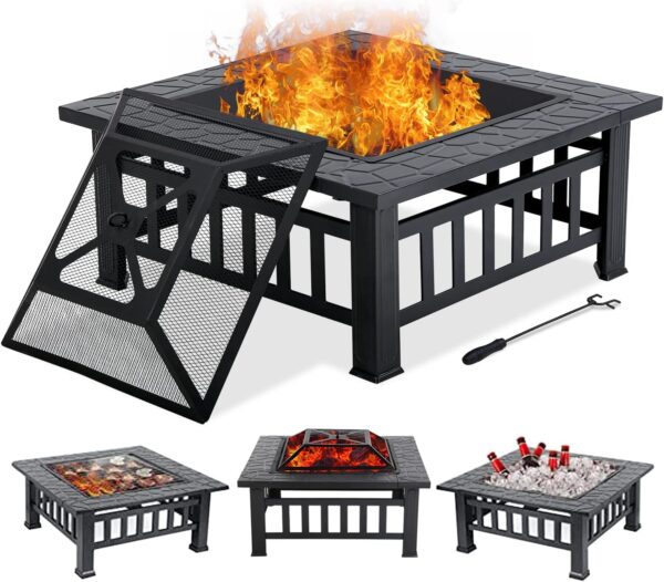 Градинска маса 3в1 KraftWorld Garden Line – BBQ, камина, ледарка
