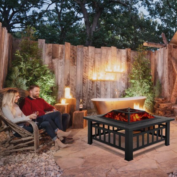 Градинска маса 3в1 KraftWorld Garden Line – BBQ, камина, ледарка