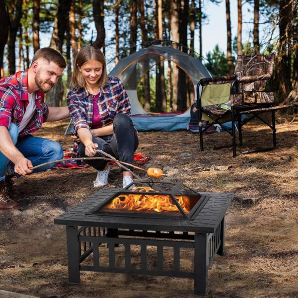 Градинска маса 3в1 KraftWorld Garden Line – BBQ, камина, ледарка