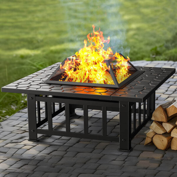 Градинска маса 3в1 KraftWorld Garden Line – BBQ, камина, ледарка