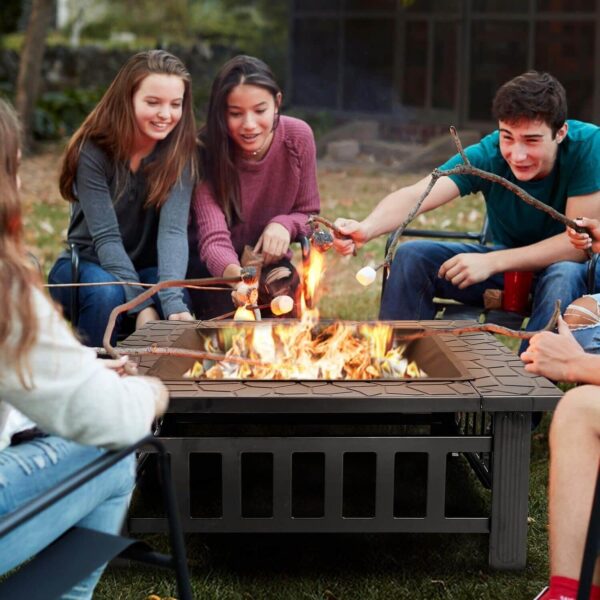 Градинска маса 3в1 KraftWorld Garden Line – BBQ, камина, ледарка