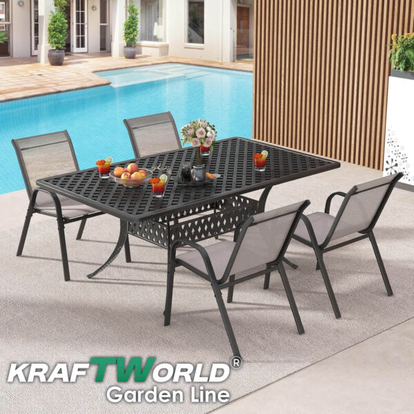 Градински Метален Стол с текстилна седалка Capri – устойчив и елегантен