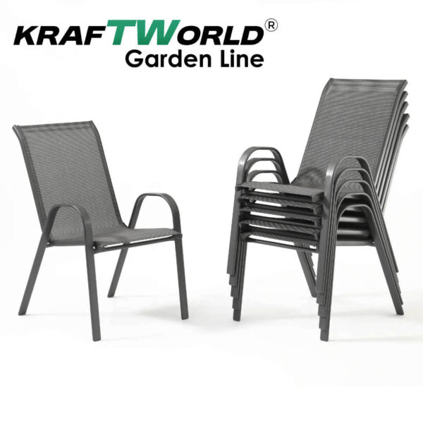 Градински Метален Стол с текстилна седалка Capri – устойчив и елегантен