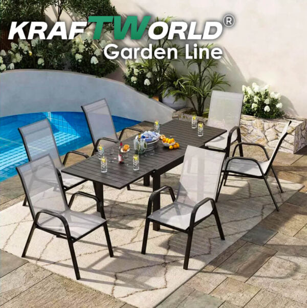 Градински Метален Стол с текстилна седалка Capri – устойчив и елегантен