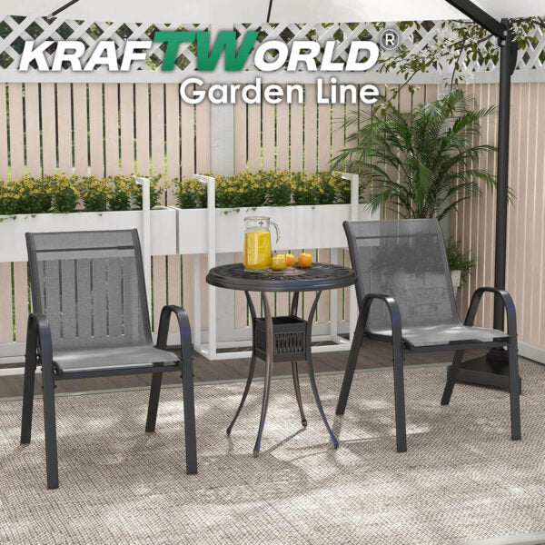 Градински Метален Стол с текстилна седалка Capri – устойчив и елегантен