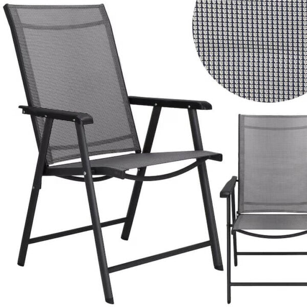 Градински стол Позитано – Kraftworld Garden сгъваем, дишащ, с регулируема облегалка,за градина и къмпинг