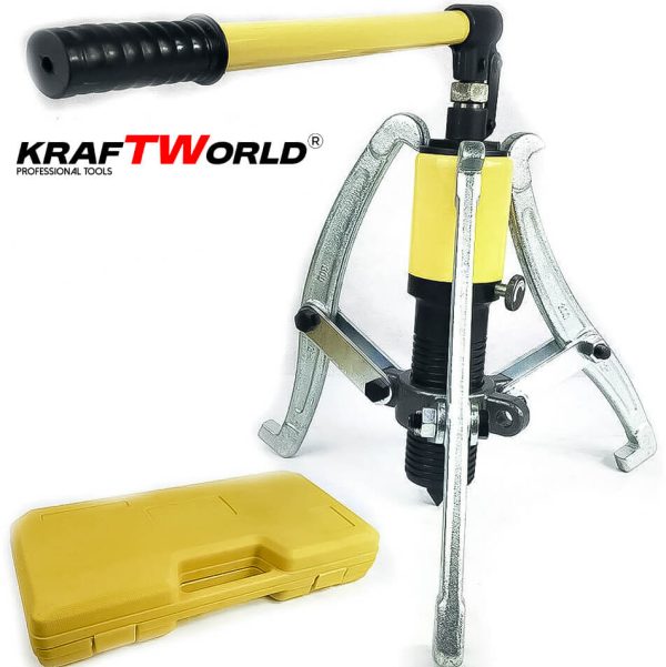 Професионална Хидравлична скоба KraftWorld 15T – за лагери, фланци и зъбни колела